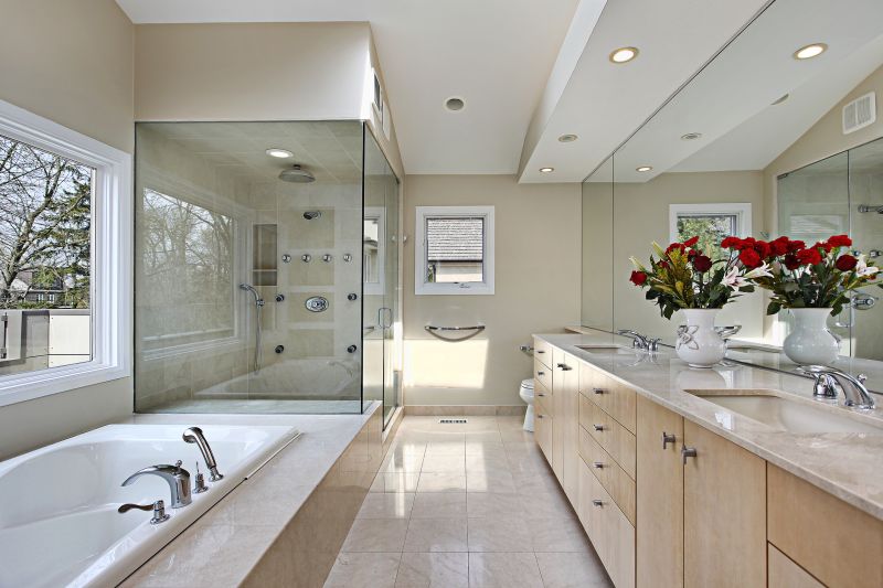 Modern Shower with Bench